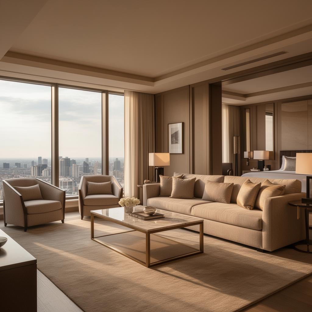 Elegante Condo-Hotel-Suite mit Blick über die Stadt